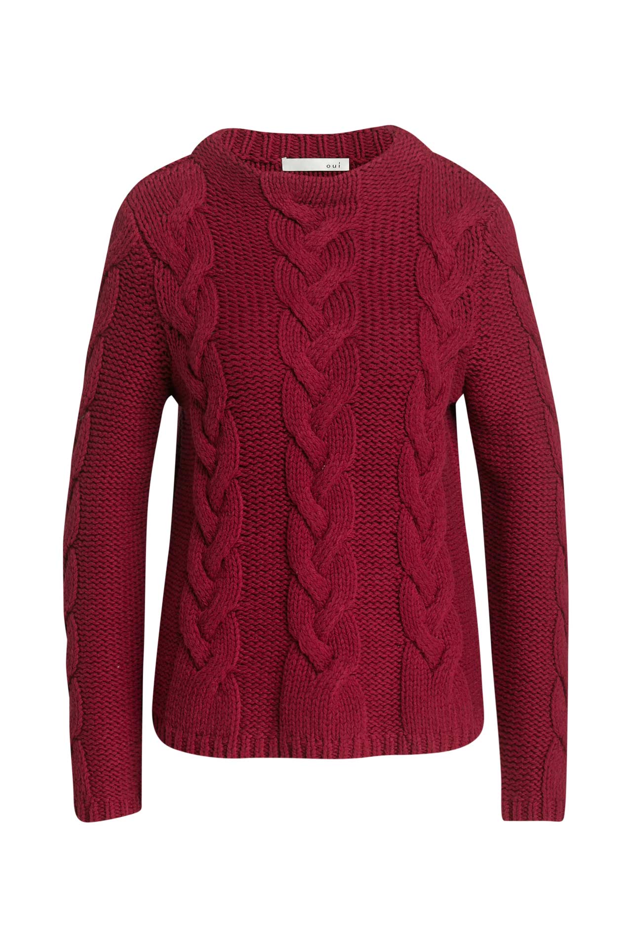 OUI Grobstrickpullover weinrot, Bild 1