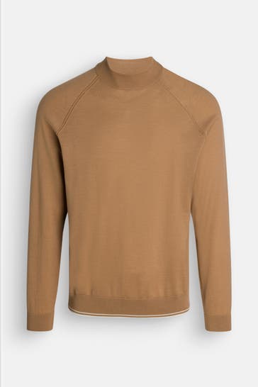 BOSS Wollstrickpullover 'Perfino' camel