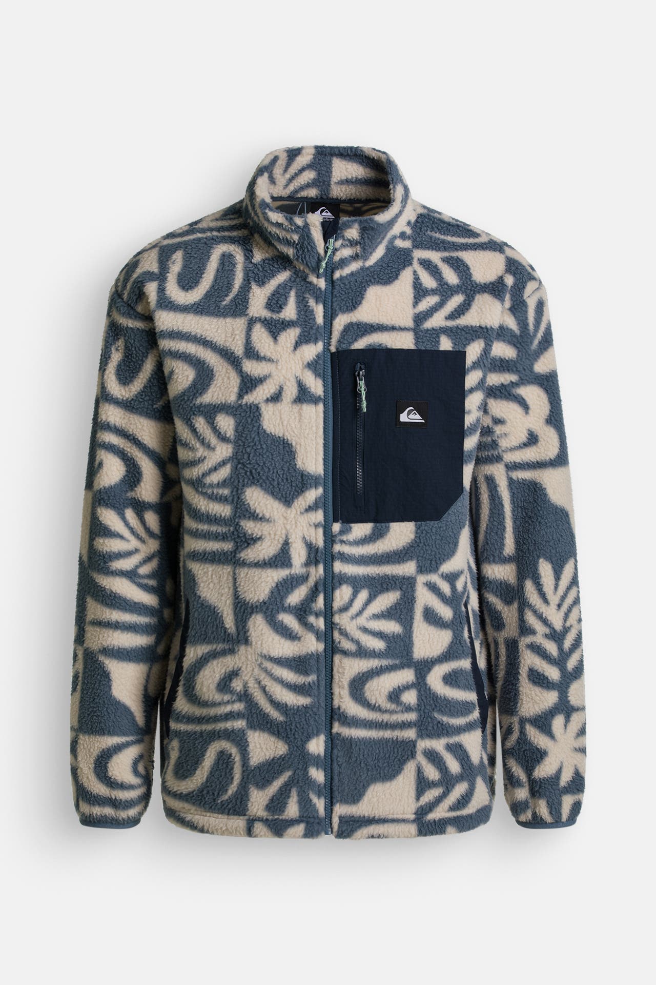 QUIKSILVER Fleece-Jacke blau gemustert, Bild 1