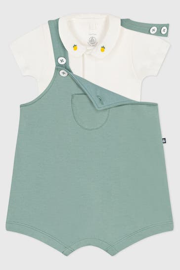 PETIT BATEAU Set: Body und Latzhose