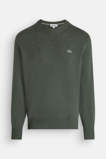 LACOSTE Wollpullover tannengrün