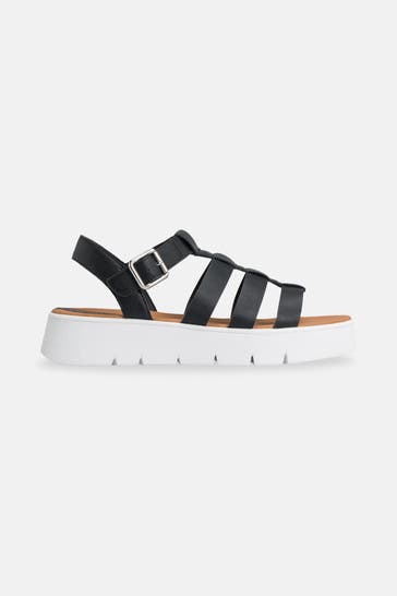 GEOX Plateau-Sandalen 'Dandra' schwarz