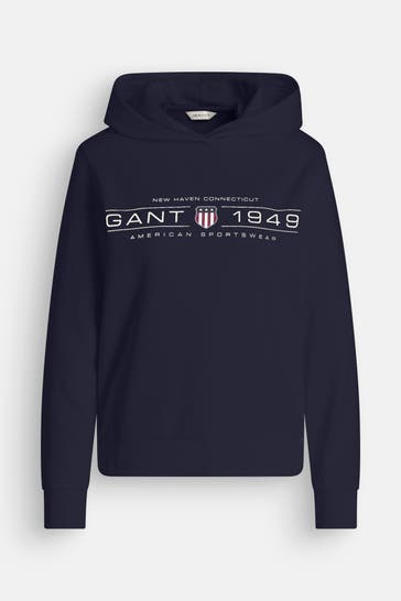 GANT Hoodie 'Reg Shield' dunkelblau