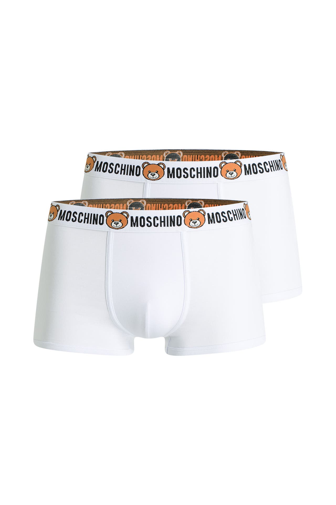 Moschino - Pack de dos boxers negros con logo oso en cinturilla - BLS Fashion