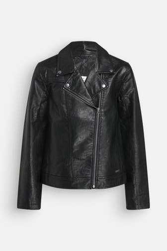 PEPE JEANS Kunstlederjacke schwarz