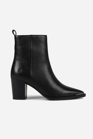 BRONX Lederstiefeletten 'Americana' schwarz