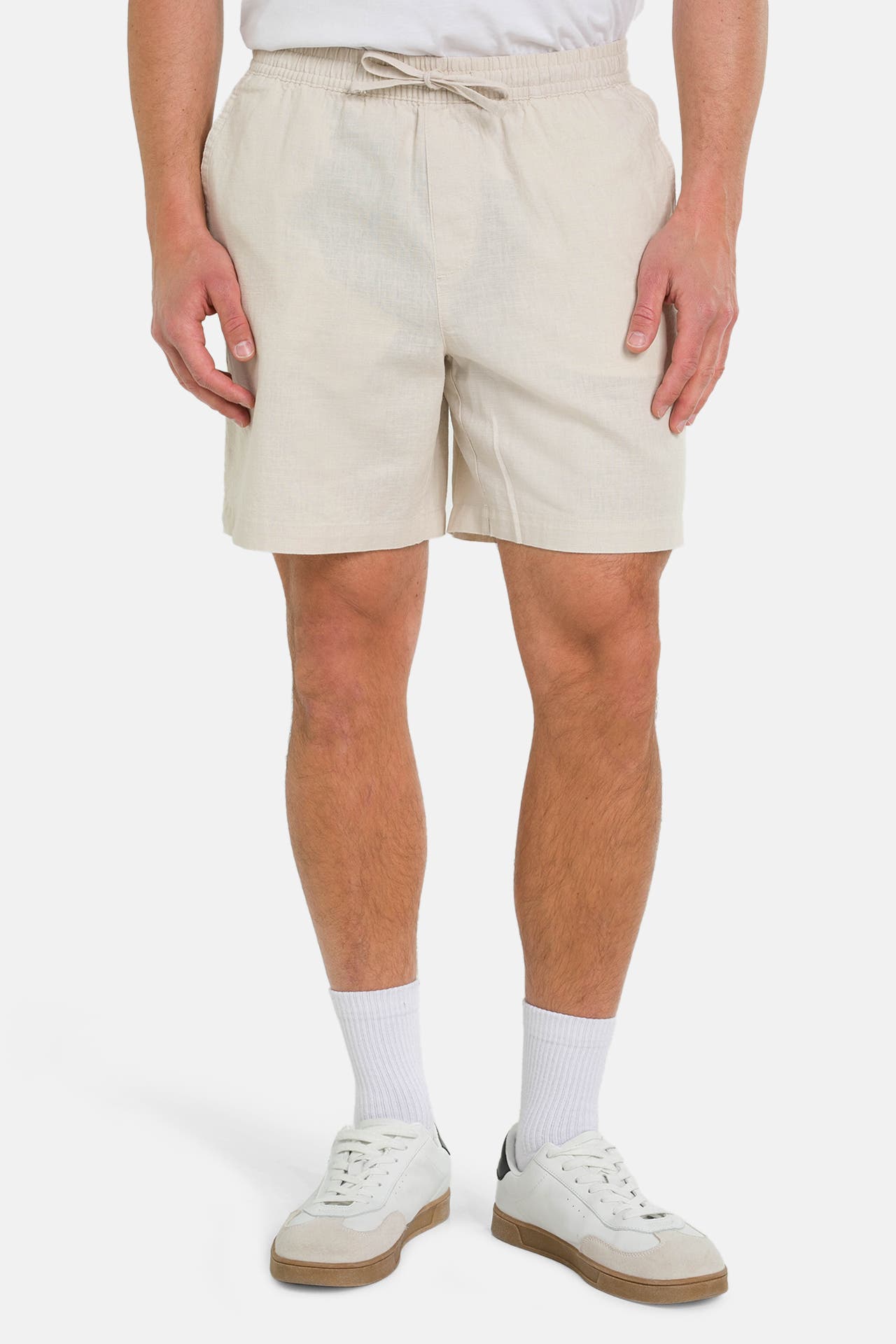 CK JEANS Leinenmix-Shorts creme, Bild 1