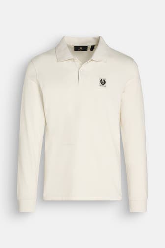 BELSTAFF Langarm-Polo ecru