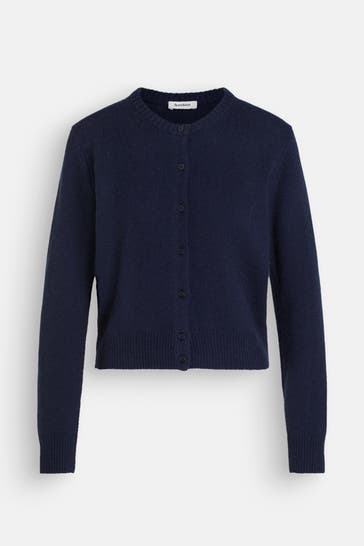 SPORTY & RICH Kaschmirmix-Cardigan dunkelblau