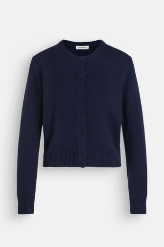 SPORTY & RICH Kaschmirmix-Cardigan dunkelblau