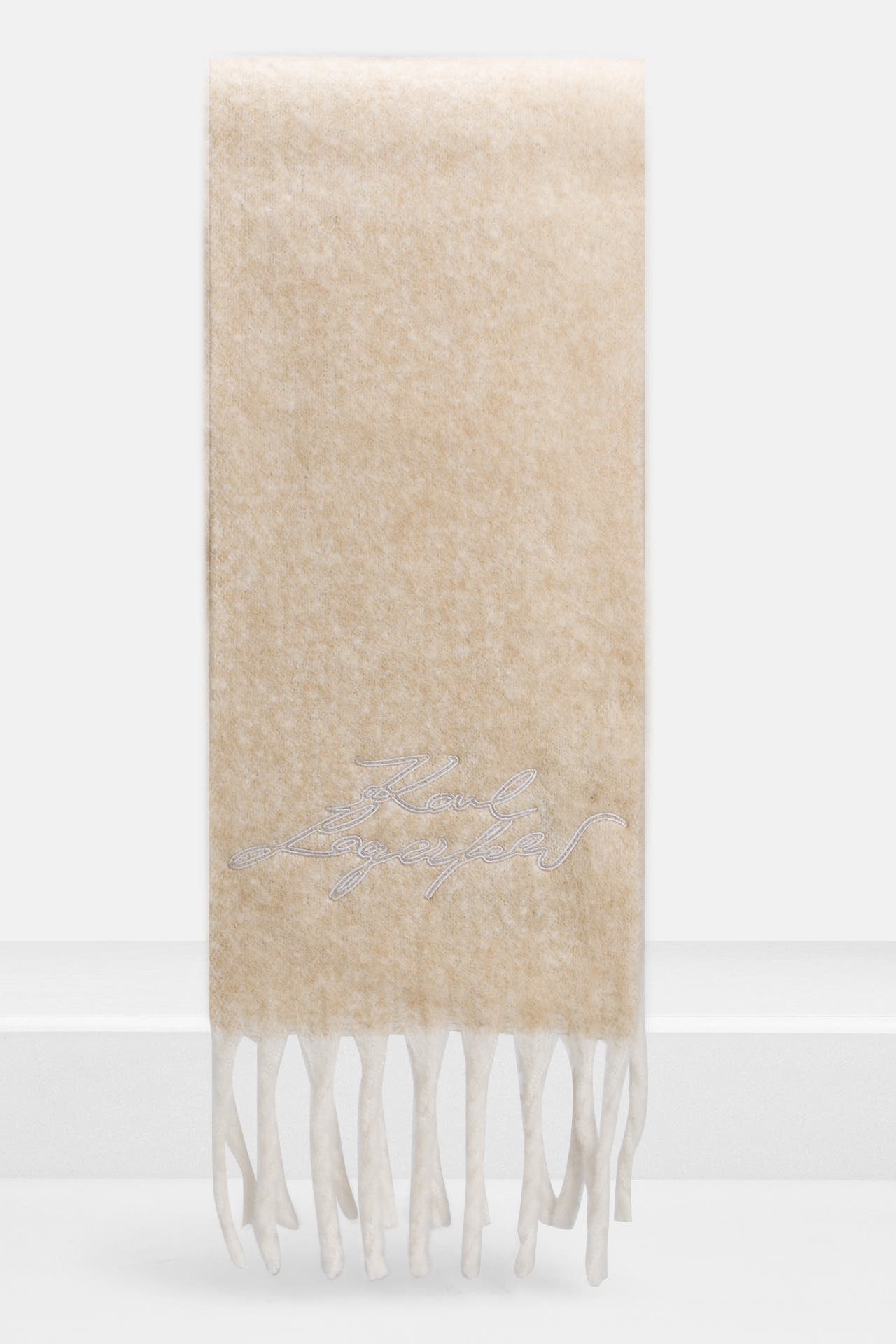 KARL LAGERFELD Wollmix-Schal beige, Bild 1