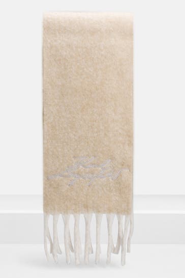 KARL LAGERFELD Wollmix-Schal beige