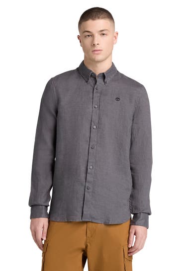 TIMBERLAND Leinenhemd grau
