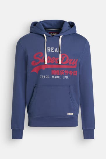 SUPERDRY Hoodie azurblau