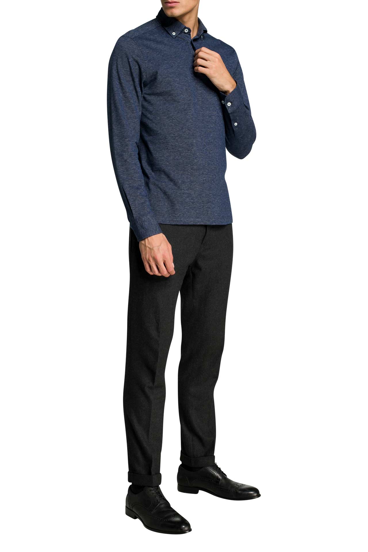 HACKETT Langarm-Polo navy, Bild 1