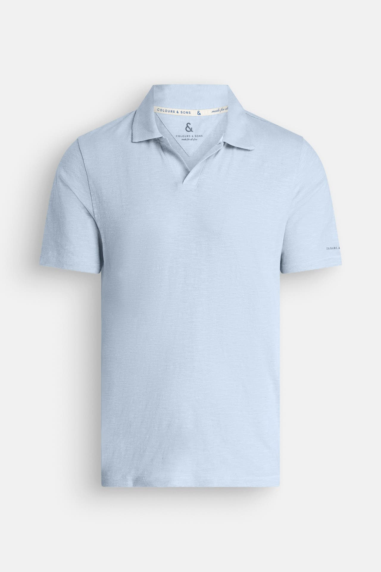 COLOURS & SONS Polo-Shirt hellblau meliert, Bild 1