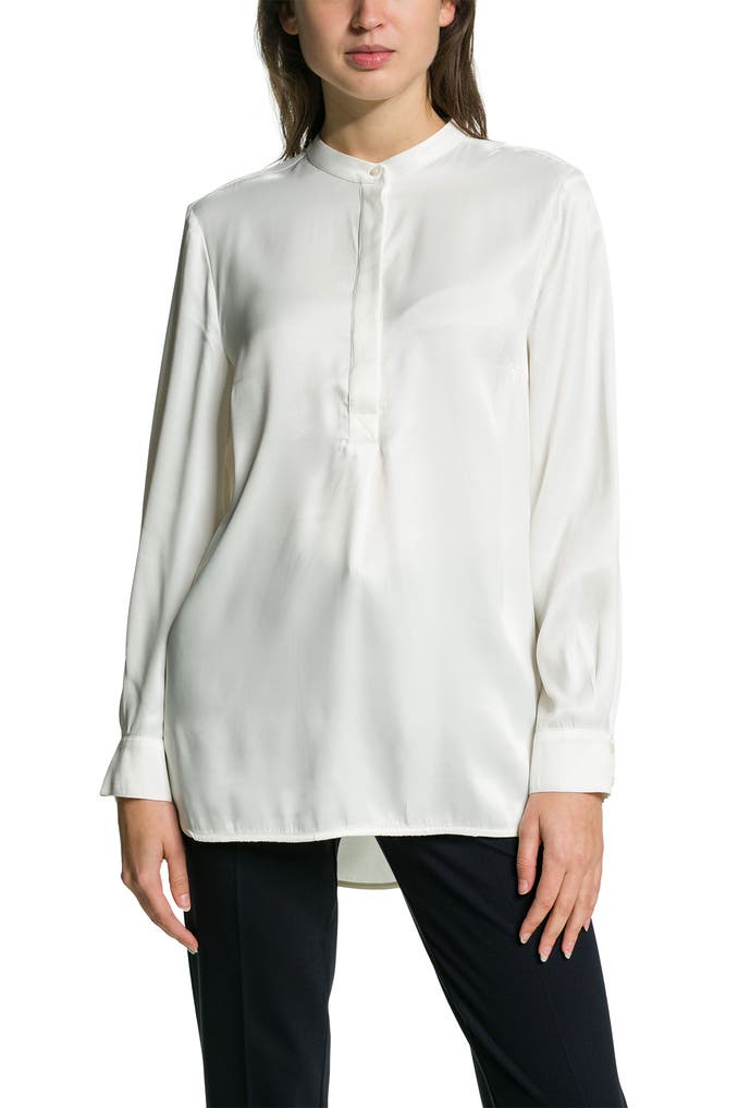Oui Ecru and Black Printed Blouse  76731 0109 main image 1