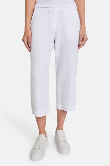 BUGATTI Leinenhose weiß