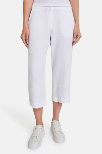 BUGATTI Leinenhose weiß