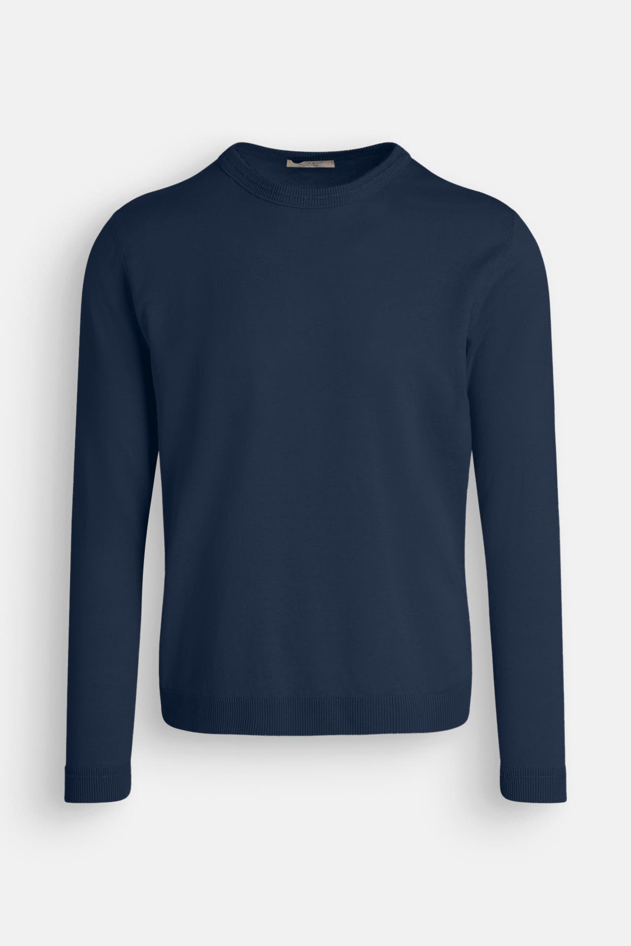 WOOL & CO Leinenmix-Pullover 'Paricollo' navy, Bild 1
