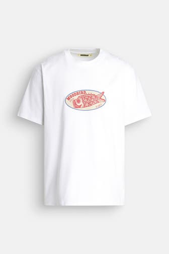 WOODBIRD T-Shirt 'Baine Catch' weiß