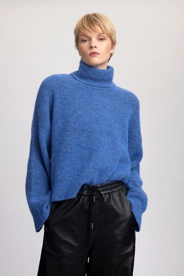GESTUZ Wollmix-Pullover blau
