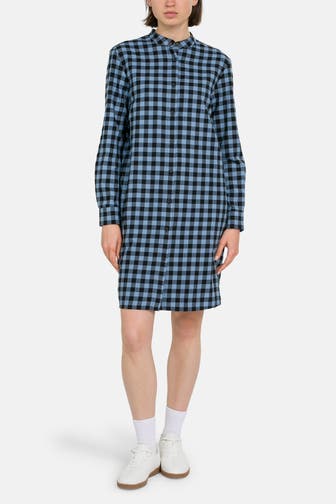 MARC O'POLO DENIM Blusenkleid blau kariert