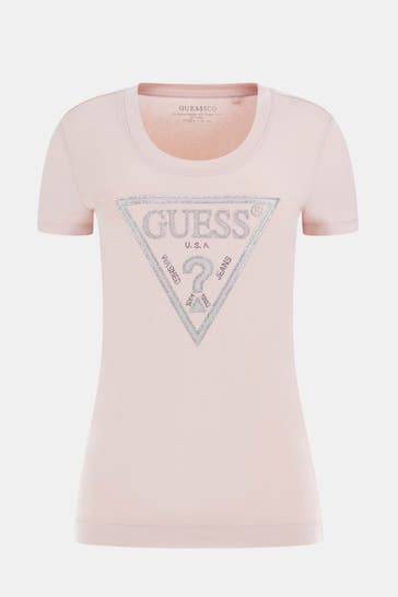 GUESS T-Shirt puderrosa