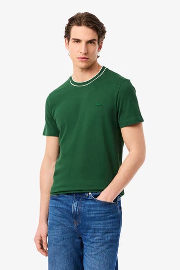 LACOSTE T-Shirt tannengrün