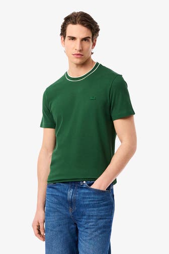 LACOSTE T-Shirt tannengrün