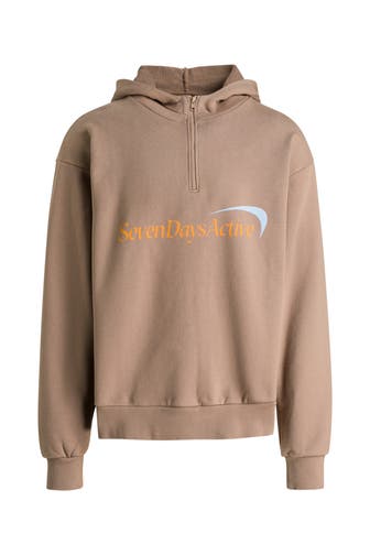 7 DAYS ACTIVE Hoodie hellbraun