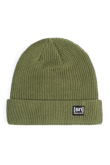 SUPER.NATURAL Strickmütze oliv