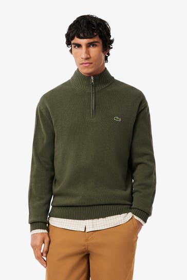 LACOSTE Woll-Troyer oliv