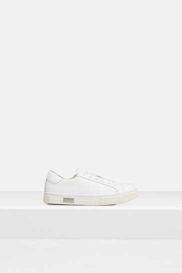 EMPORIO ARMANI Leder-Sneaker weiß
