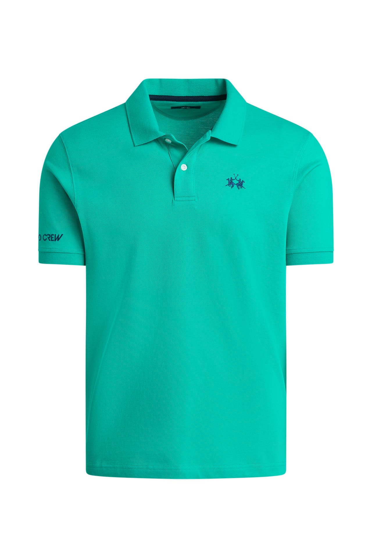 La Martina Men S Slub Cotton Jersey Polo Pine Green main image 1