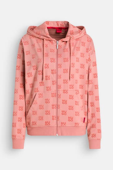 HUGO Sweatjacke 'Flokki' rosa