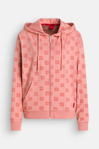 HUGO Sweatjacke 'Flokki' rosa