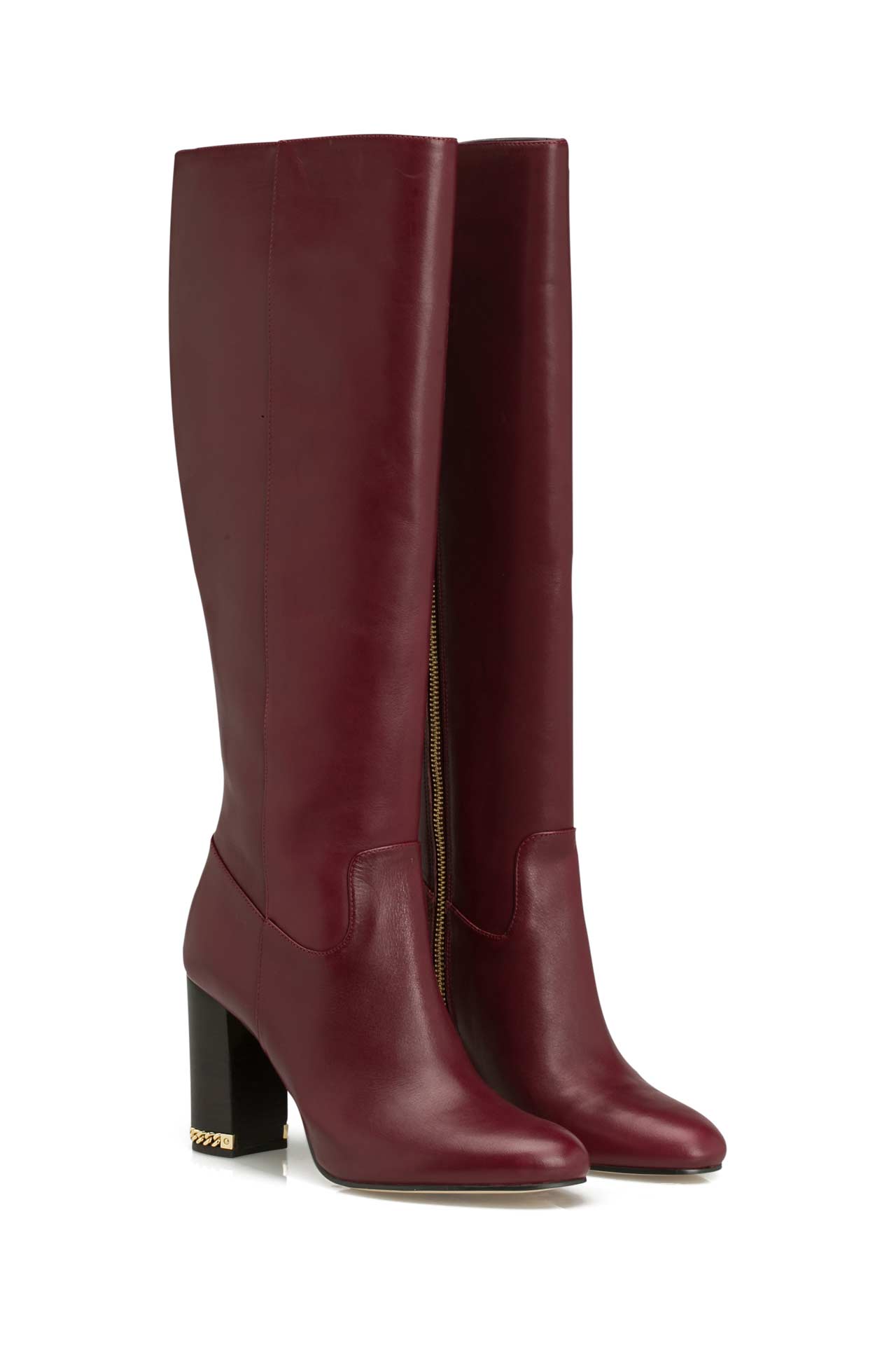 michael kors walker leather boot oxblood
