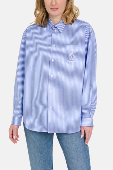 SPORTY & RICH Bluse 'Crown Tennis' gestreift