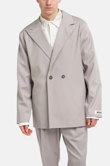 ROUGH. Wollmix-Sakko 'Elia' taupe