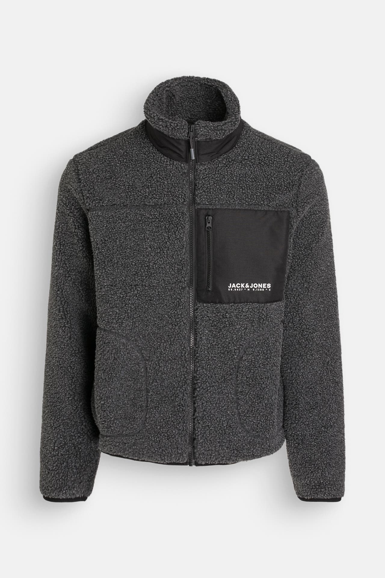 JACK & JONES Fleecejacke grau, Bild 1
