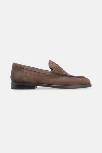 BRONX Leder-Loafer dunkelbraun