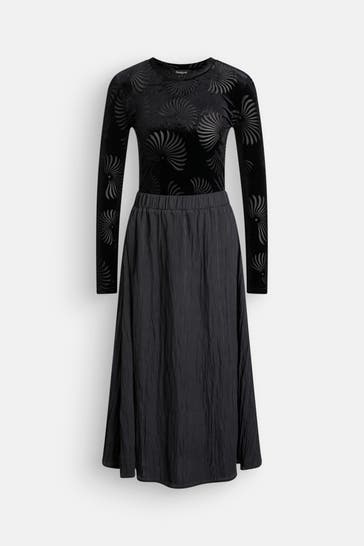 DESIGUAL Midikleid 'Chicago' schwarz