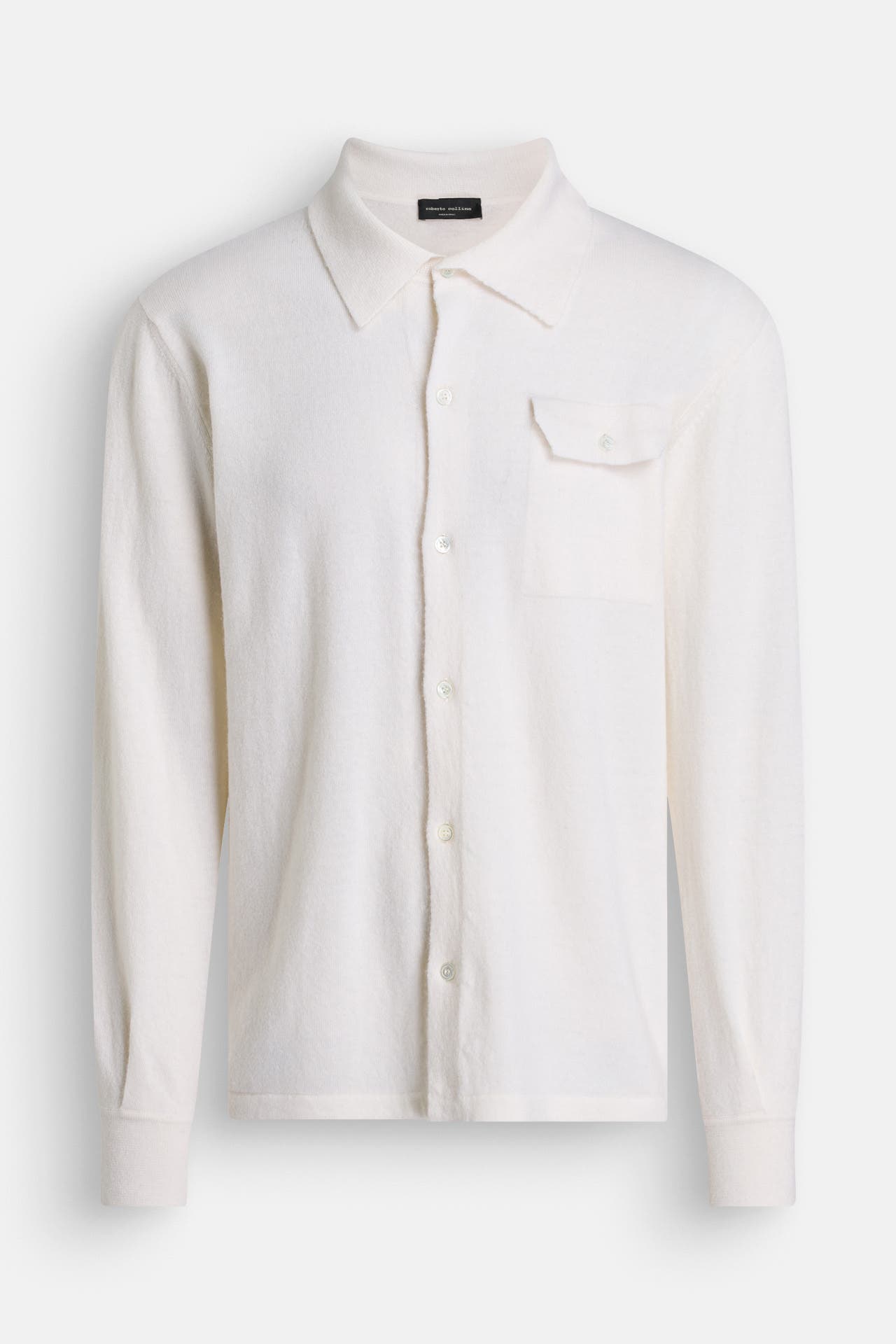 ROBERTO COLLINA Wollmix-Overshirt 'Camicia' ecru, Bild 1