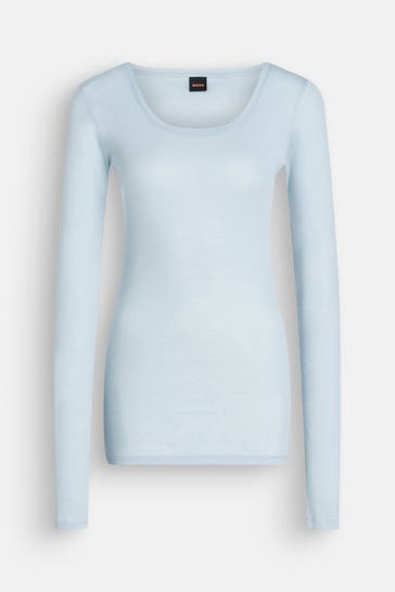 BOSS ORANGE Longsleeve 'Elayer' hellblau