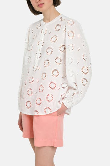 0039 ITALY Blusenshirt 'Anni' weiß