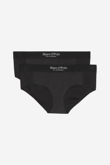 MARC O'POLO 2er-Pack Hipster schwarz