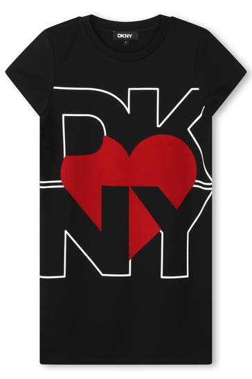 DKNY Jersey-Kleid schwarz