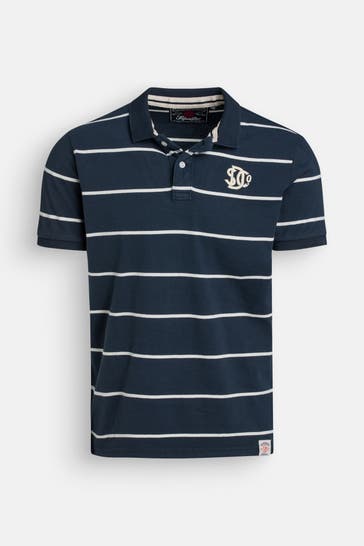 SUPERDRY Polo-Shirt 'Vintage Stripe' navy gestreift