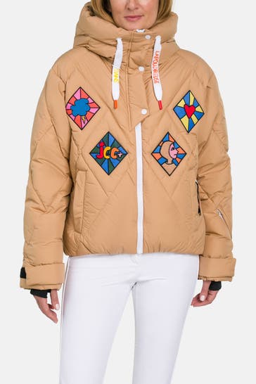 ROSSIGNOL Daunen-Skijacke 'Lumy' hellbraun